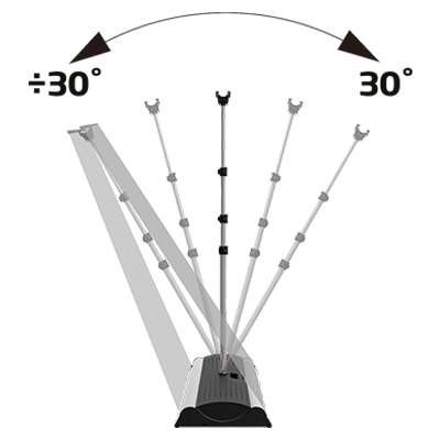 Outdoor Roll-up Waterbase,double sided, 85 cm, with telescopic pole