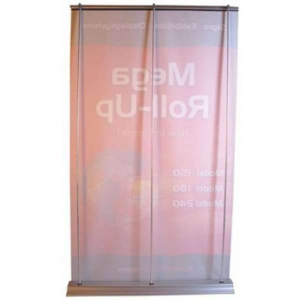 Mega Roll-up single-sided - 150x250 cm - silver - with banner and print #4