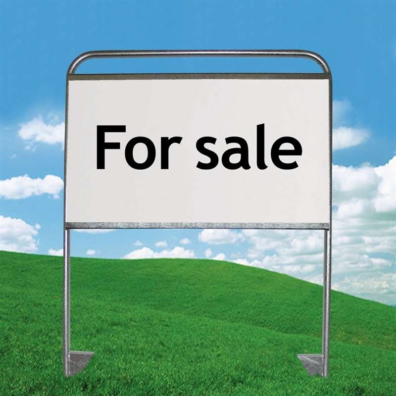 Estate Sign XL, silver/steel, 3 parts