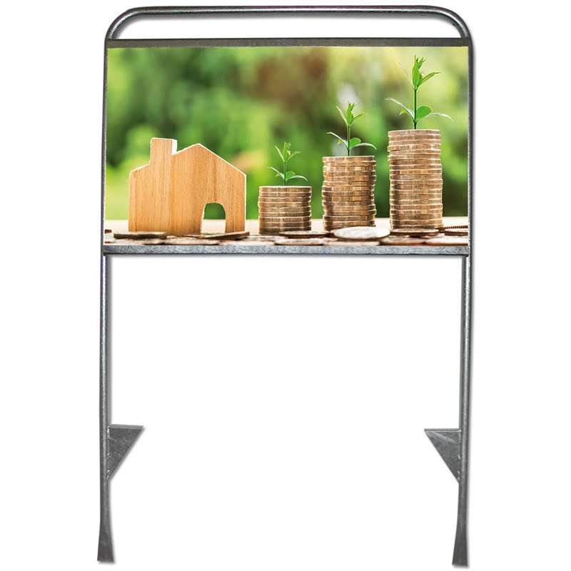 Board 62.5 x 29.8 cm, with 2-sided print, for Estate Sign Standard