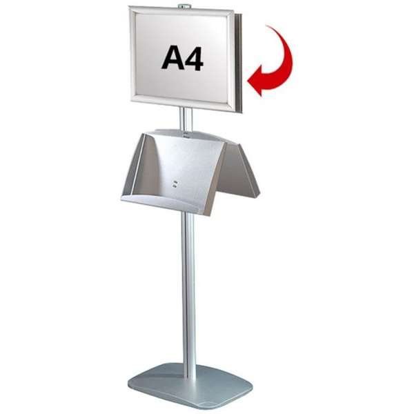 Mini Multistand 6 -Double sided A4 Snap Frame + A3 Steel shelf
