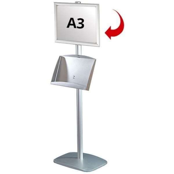 Mini Multistand 5 -Single sided A3 Snap Frame + A3 Steel shelf