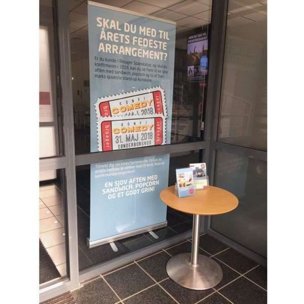 Classic Roll-up single-sided - 85x200 cm - silver - with banner and print