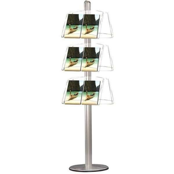 MULTISTAND 6 Doublesided 3 x acryl shelve Alu