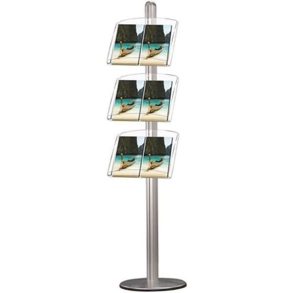 MULTISTAND 5 Single sided 3 x acryl shelve Alu