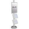 MULTISTAND 3 Single sided with 2 acryl shelve 25mm 1 x 50x70 cm Alu #1