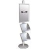 MULTISTAND 3 Single sided with 2 steel shelve 25mm 1 x 50x70 cm Alu #1