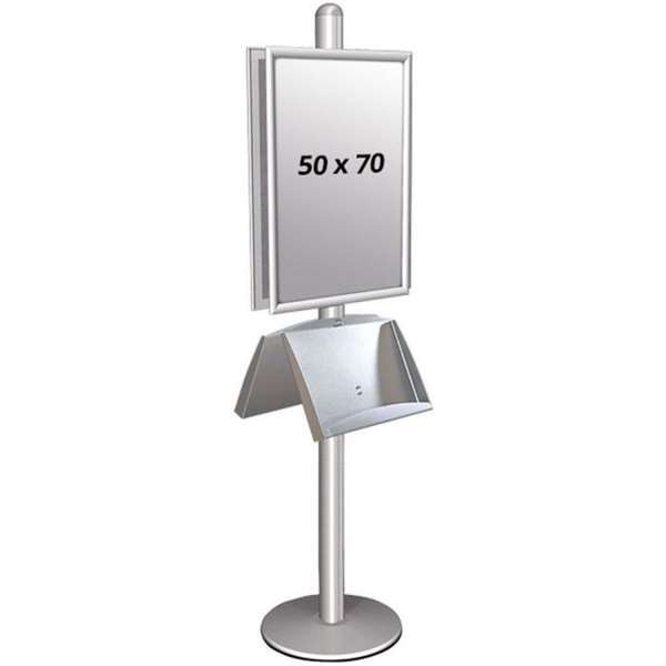Free Standing Sign Holder, MultiStand, Double-Sided, 4 acrylic shelves, 2 Snap Frame, B2 - 50 x 70 cm