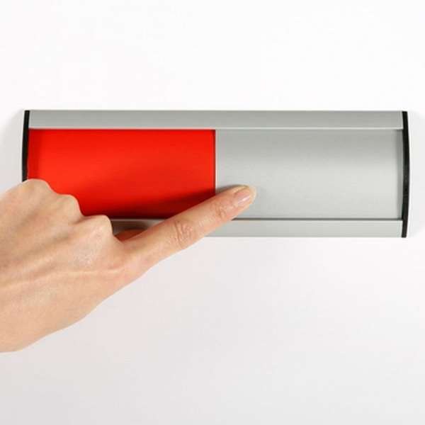 Meeting Room Door Sign with slider, 52 x 200 mm