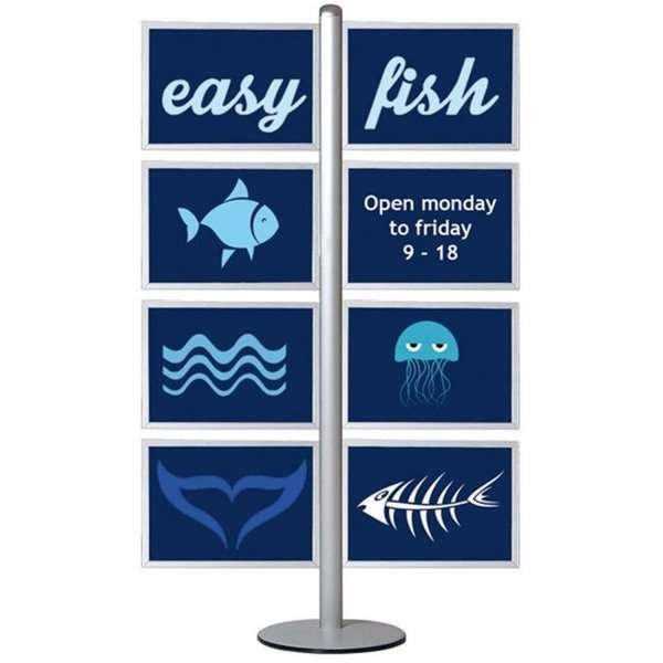 MULTISTAND 14  Double sided with 8 pcs. A3 Slide-in Horizontal
