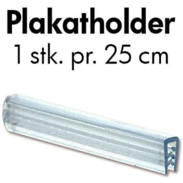 Plastic clamp profile 4cm. for Poster Hanger, Transparent