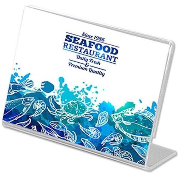 ACRYLIC L MENU HOLDER Horizontal A4