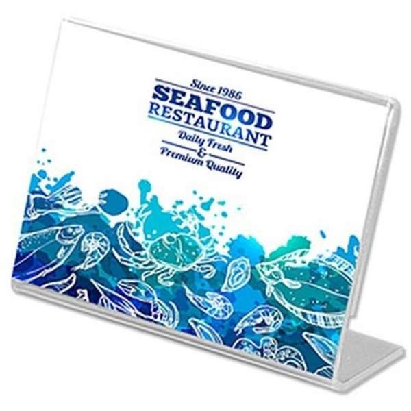 ACRYLIC L MENU HOLDER Horizontal A5