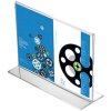 T-Menuholder, horizontal A6 acrylic display #1