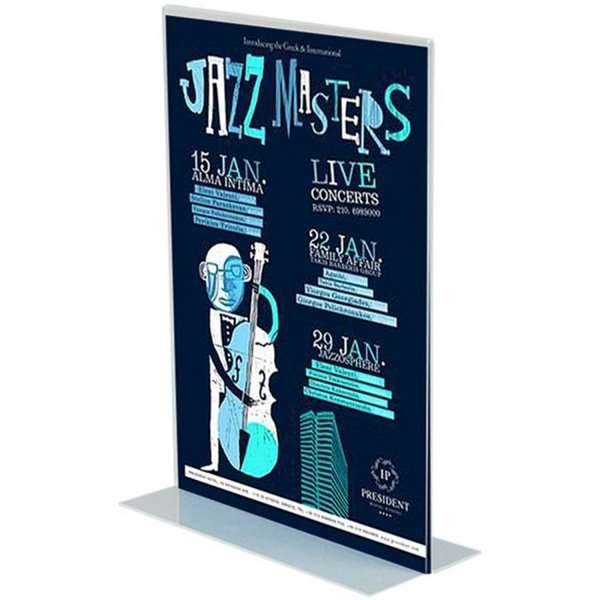 T-Menuholder, vertical A3 acrylic display