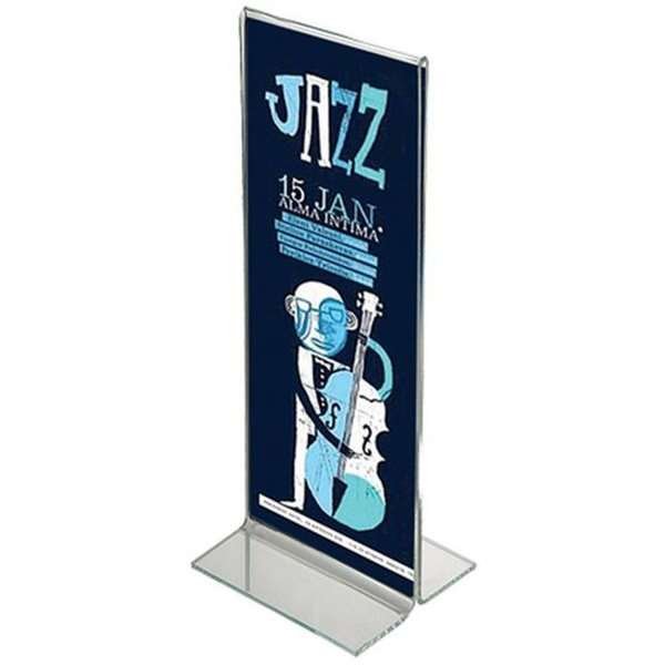 T-Menuholder, vertical M65 acrylic display