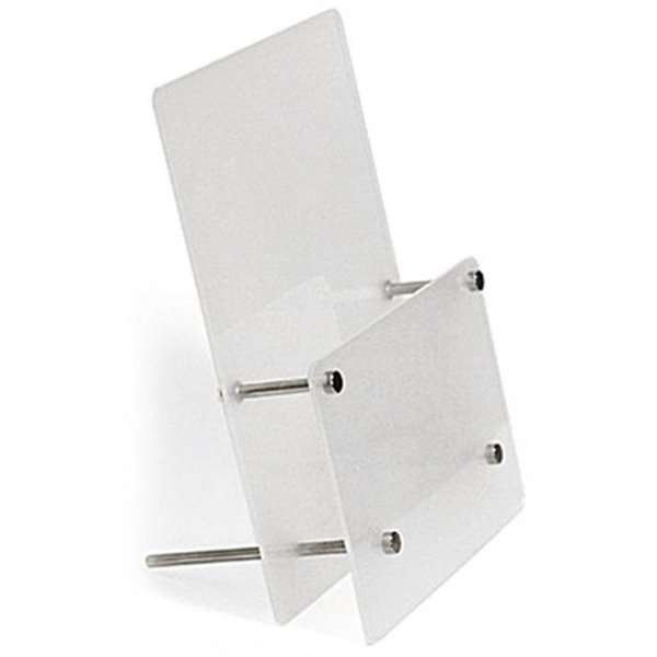 Frosted Brochureholder, acrylic/steel, A4