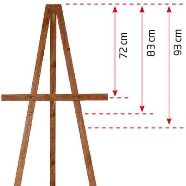 Wooden Easel, 165 cm heigh i dark wood