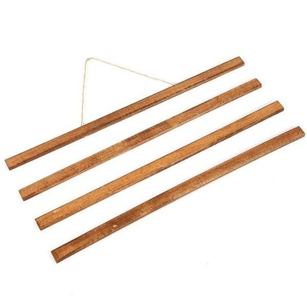 Wood Poster Hanger, dark, with magnet, 30 cm set
