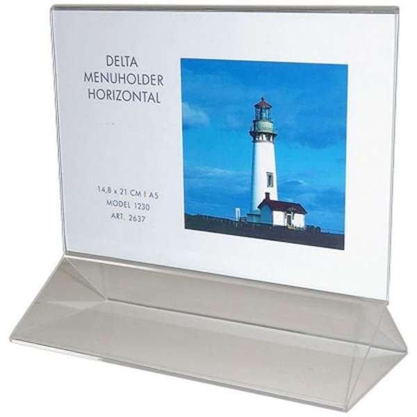 Delta Menuholder, horizontal, acrylic, A5