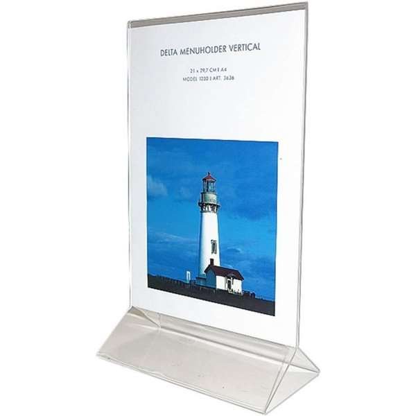 Delta Menuholder, vertical, acrylic, A4
