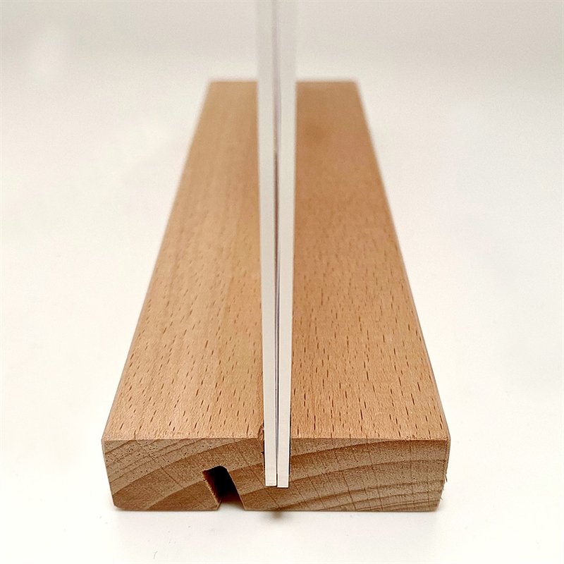 WOOD Block Menu holder acrylic A4 vertical/angled