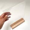 WOOD Block Menu holder acrylic A4 vertical/angled #5