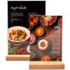 WOOD Block Menu holder acrylic A5 vertical/angled #10