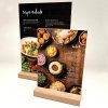 WOOD Block Menu holder acrylic A5 vertical/angled #2