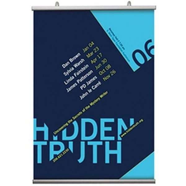Poster-Hanger, double sided, set, 42 cm, alu/silver