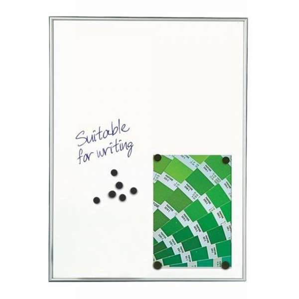 Whiteboard, magnetic with 9 mm alu profile, 6 x A4 #2