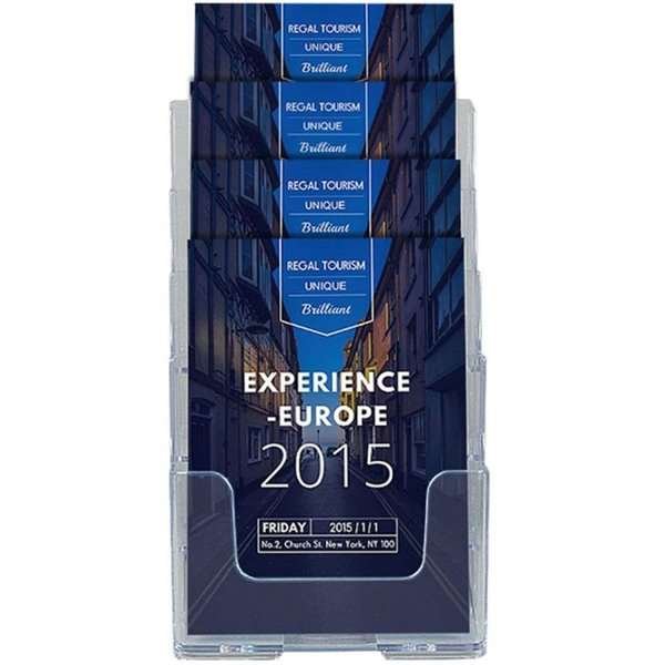 Table & Wall Dispenser, 4 x A4 acrylic holder