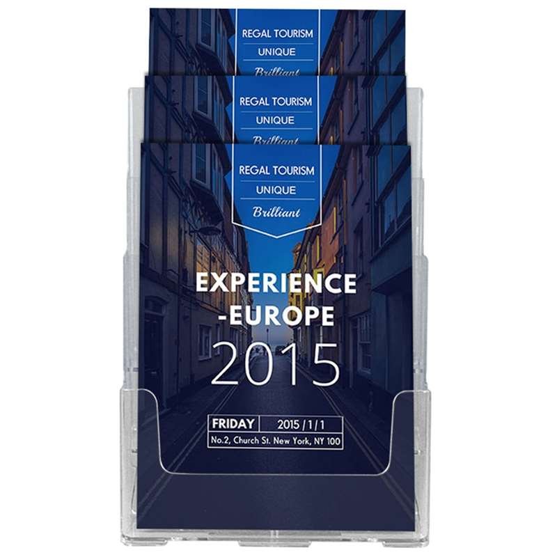 Table & Wall Dispenser, 3 x A4 acrylic holder