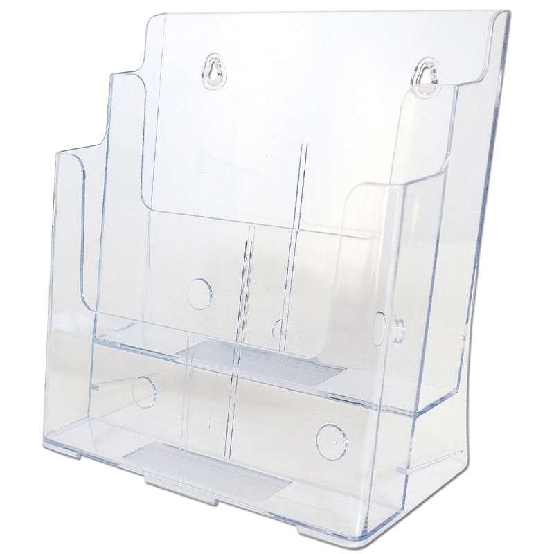 Table & Wall Dispenser, 2 x A4 acrylic holder