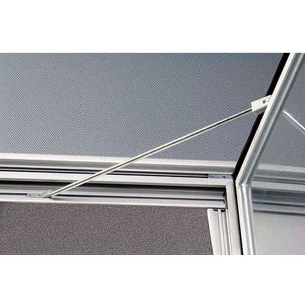 Infobox, alu/silver, with felt and lock, 4 x A4