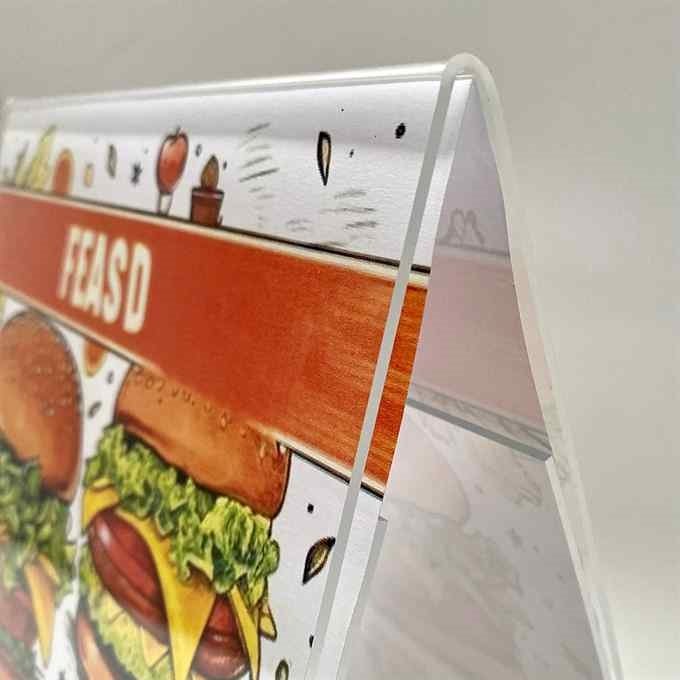 A-Menu holder, vertical A4 acrylic display, double sided