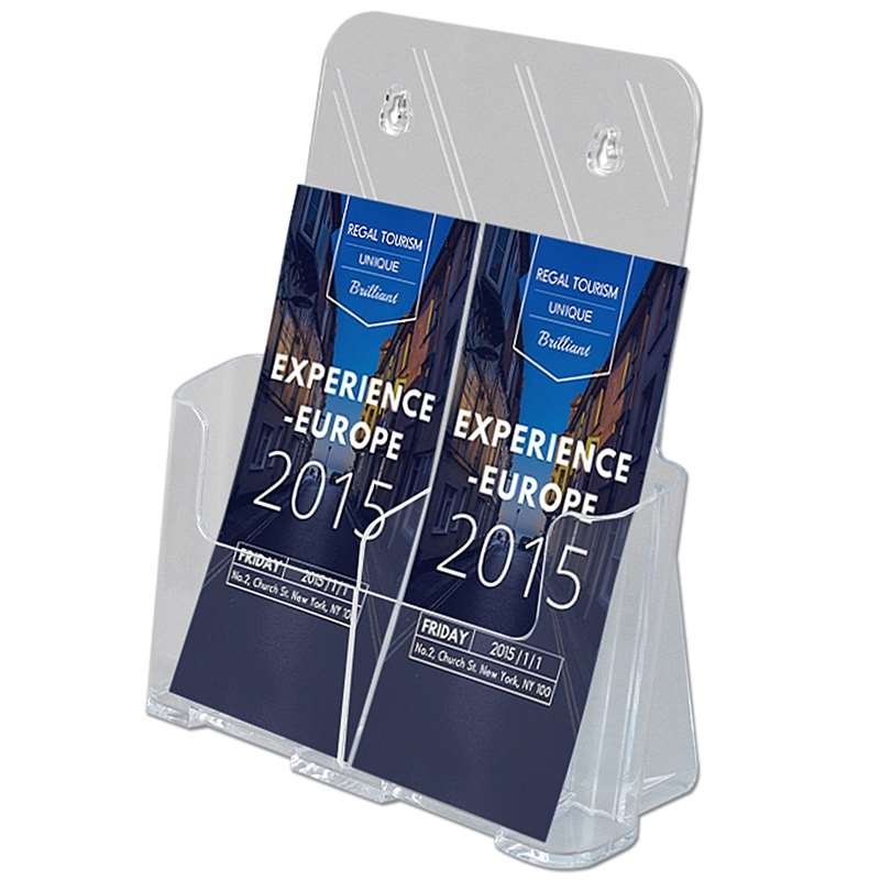 Table & Wall Dispenser, 2 x M65, side-by-side acrylic holder