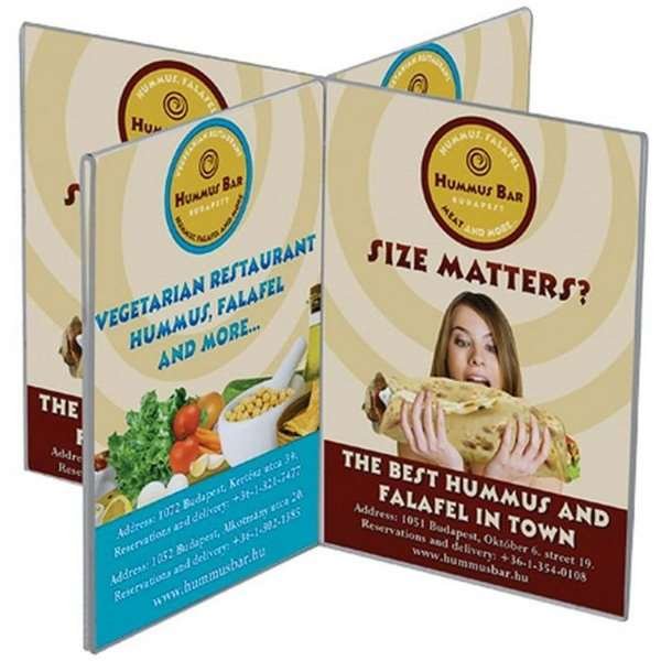 Cross Menuholder x 4, acrylic, 8 x A5