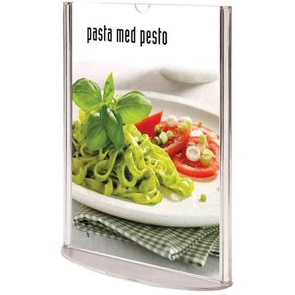 Oval Leaflet Menuholder, acrylic, A6