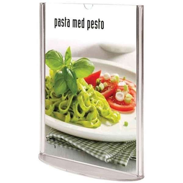 Oval Leaflet Menuholder, acrylic, A5