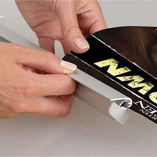 Poster-Clamp, 100 cm, alu/silver