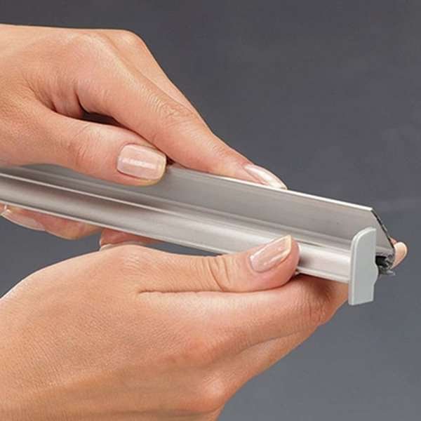 Poster-Clamp, 100 cm, alu/silver