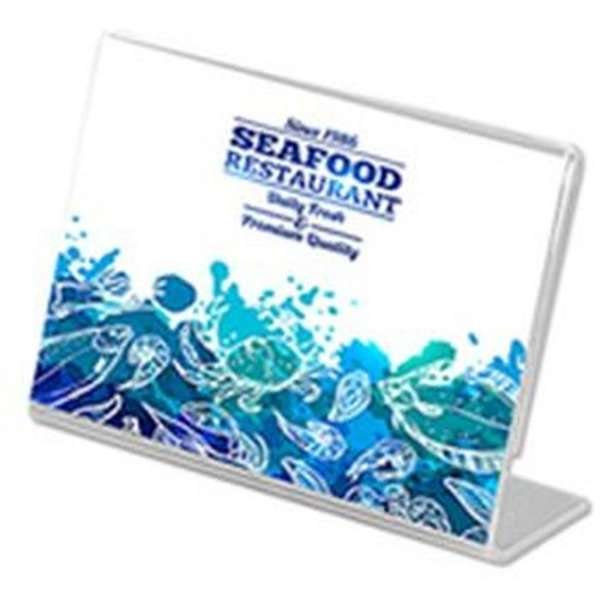 L-Menuholder, horizontal, acrylic, A8