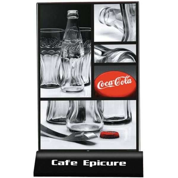 Pyramid Menuholder, vertical, A5, black base