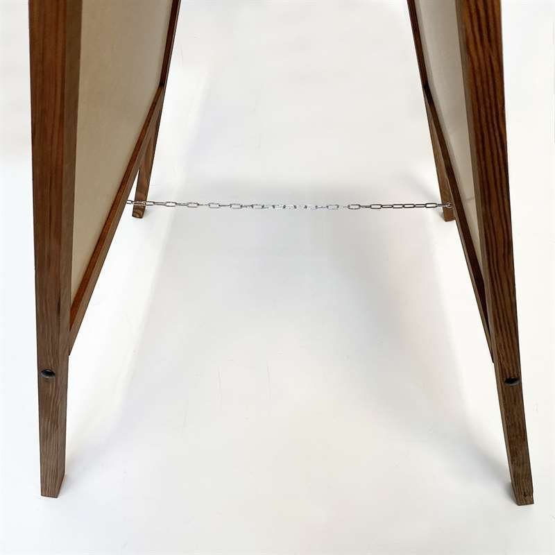 Wooden A-Board, dark stained wooden frame and black chalkboard plate, 60 x 100cm incl. 8 chalk board markers