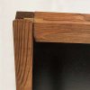 Wooden A-Board, dark stained wooden frame and black chalkboard plate, 60 x 100cm incl. 8 chalk board markers #3
