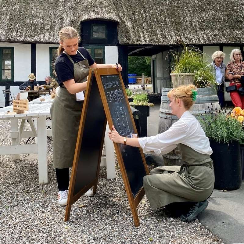 Wooden A-Board Dark with Steel Board