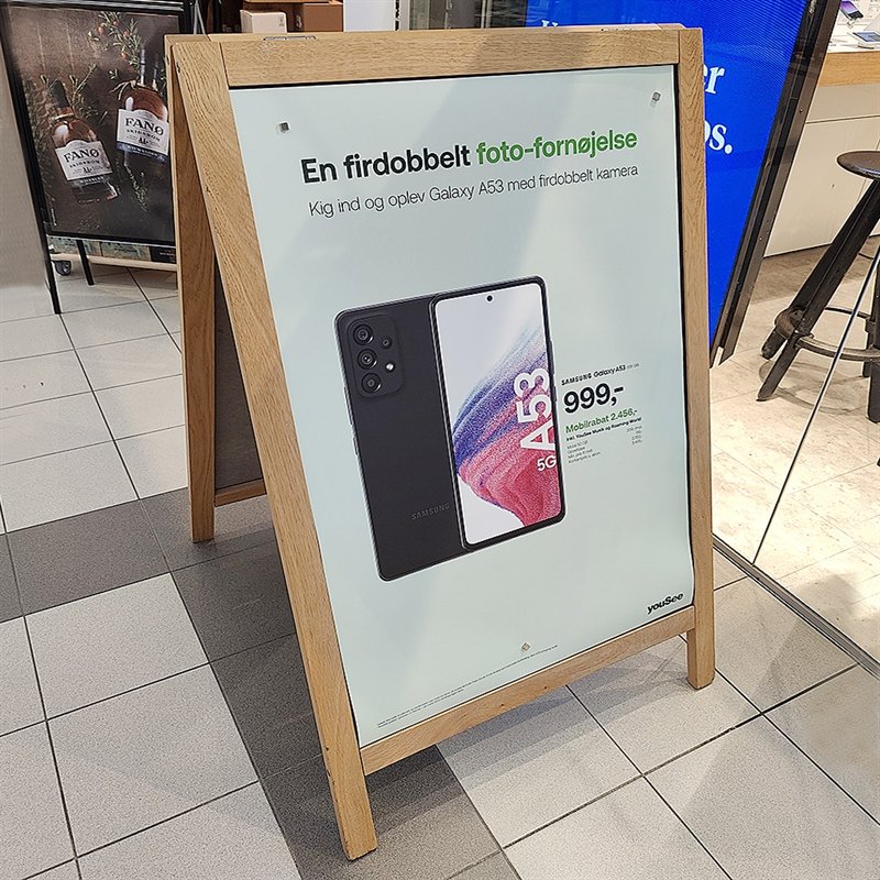 Wooden A-Board Light with blackboard of steel