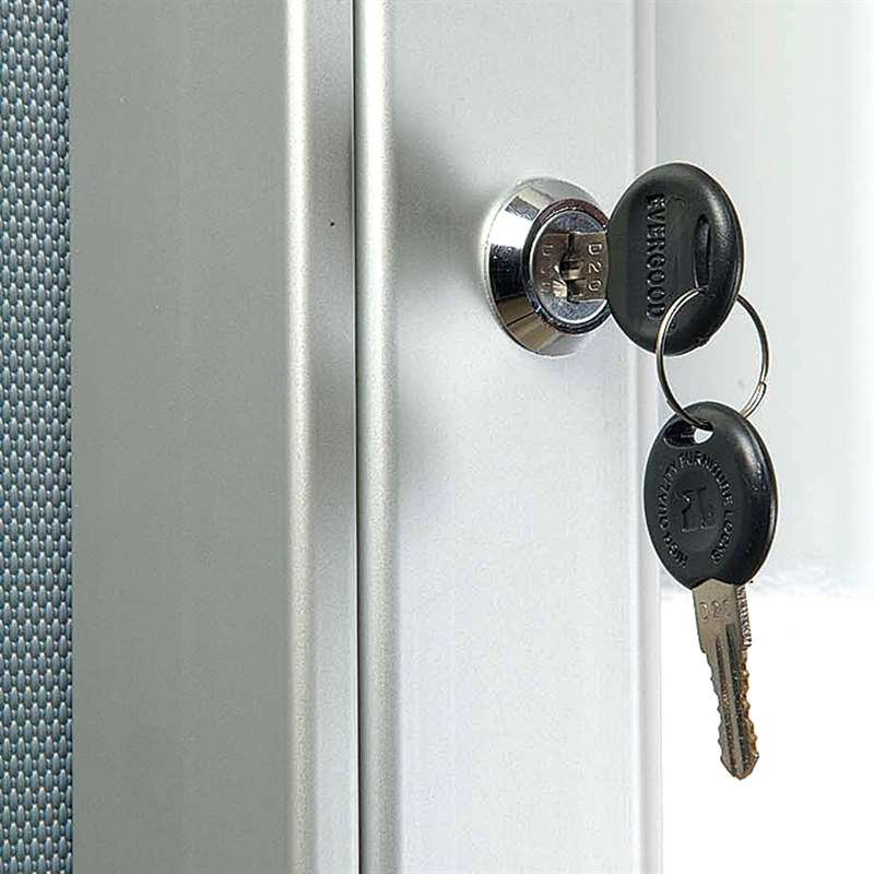 Infobox Combi with lock, 45 mm, 6 x A4, alu/silver