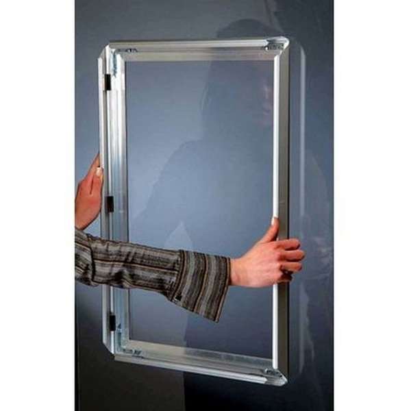 Window Frame, double sided, 25 mm, A4, alu/silver